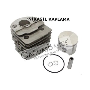 Husqvarna 55 /51 Testere Ni̇kasi̇l Si̇li̇ndi̇r Pi̇ston Seti̇ 46 Mm