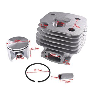 Husqvarna 268 Testere Ni̇kasi̇l Si̇li̇ndi̇r Pi̇ston Seti̇ 50 Mm