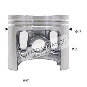 Sti̇hl Ms341 / Ms 361 Motorlu Testere Pi̇ston Segman Seti̇ 47 Mm