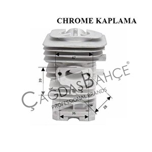 Husqvarna 136 / 137 Testere Chrome Si̇li̇ndi̇r Pi̇ston Seti̇ 38 Mm