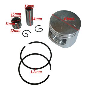 Motorlu Testere Pi̇ston Segman Seti̇ 43 Mm 4500 Tüm Modeller