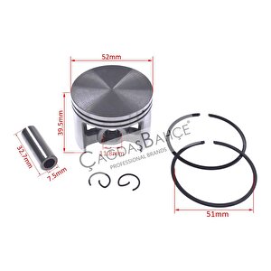 Sti̇hl Ms460 Motorlu Testere Pi̇ston Segman Seti̇ 52 Mm