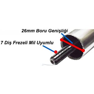 Tirpan Ucu Çapa Aparati - Tüm Modellere Uygun - 26 Mm 7 Di̇ş