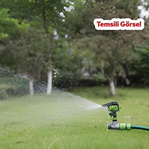 Vurmalı Tabanca Metal Kazıklı Toprağa Gömmeli Hareketli Su Fıskiyesi Bahçe Çim Sulama Aparatı