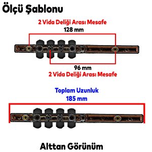 Çekmece Mutfak Dolap Kapak Kulpu Kulbu Mat Siyah Sert Plastik Kulp 96-128 Mm