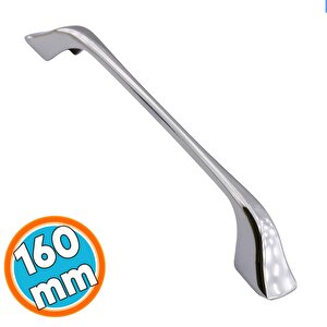 Mobilya Mutfak Dolabı Çekmece Dolap Kapak Kulpu Kulbu 160 Mm Krom Metal Kulp