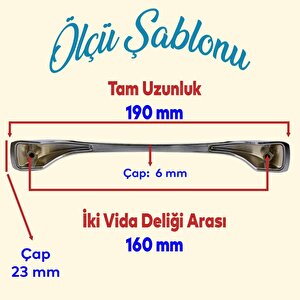Mobilya Mutfak Dolabı Çekmece Dolap Kapak Kulpu Kulbu 160 Mm Krom Metal Kulp