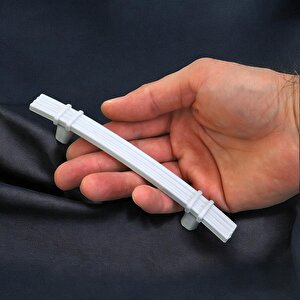 Sert Plastik Beyaz Çekmece Mobilya Mutfak Dolap Kulbu Kulpu Kulpları 96 Mm Kulp 5 Adet