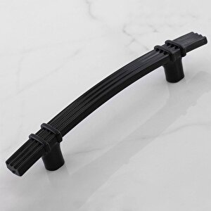 Sert Plastik Siyah Çekmece Mobilya Mutfak Dolap Kulbu Kulpu Kulpları 96 Mm Kulp 5 Adet
