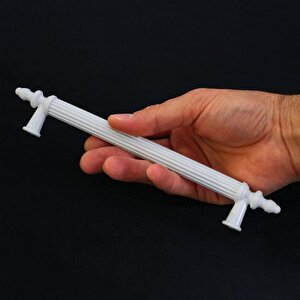 Sert Plastik Beyaz Çekmece Mobilya Mutfak Dolap Kulbu Kulpu Kulpları 160 Mm Kulp 10 Adet