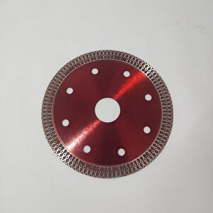 Granit Seramik Kesme Diski Mermer Kesme Diski Spral Ucu 115*1.3mm Kırmızı İnce Hassas Turbo Kesici