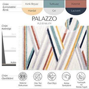 Palazzo 05 Multy Bukle Salon Halısı Mutfak Halısı Çocuk Odası Halısı Kesme Koridor Yolluk 100x400 cm