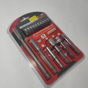 16 Parça Somun Adaptör Seti Ve Bits Ucu Seti Mıknatıslı Manyetik Uzatma Ve Bits Uçları