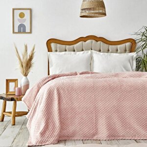 Merinos Pearl Çift Kişilik Tomurcuk Battaniye Pudra 200*220