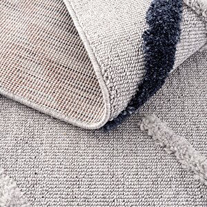 Cool Halı Palazzo 03 Gri Lacivert Bukle Salon Halısı Mutfak Halısı Çocuk Odası Halısı Kesme Yolluk