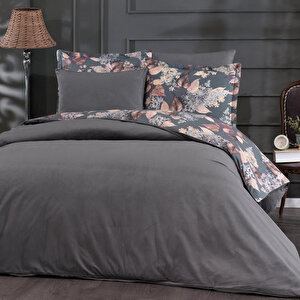 Home Premium Comfort Çift Kişilik Nevresim Takımı 6 Parça-gri
