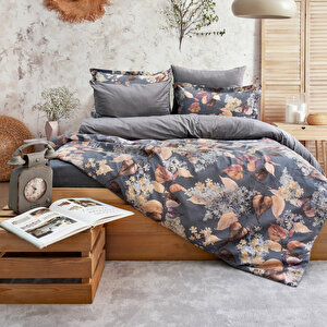 Home Premium Comfort Çift Kişilik Nevresim Takımı 6 Parça-gri