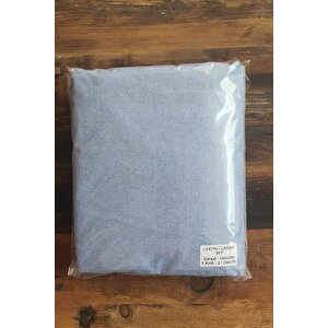 Pamuklu Polycotton Efektli Mavi 160x200+2*(50x70) Çift Kişilik Lastikli Çarşaf Takımı