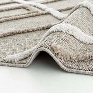 Cool Halı Palazzo 03 Bej Beyaz Salon Halısı Mutfak Halısı Çocuk Odası Halısı Kesme Koridor Yolluk