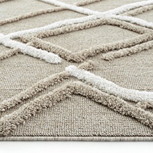 Cool Halı Palazzo 03 Bej Beyaz Salon Halısı Mutfak Halısı Çocuk Odası Halısı Kesme Koridor Yolluk