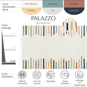 Palazzo 06 Multy Bukle Salon Halısı Mutfak Halısı Çocuk Odası Halısı Kesme Koridor Yolluk 80x150 cm