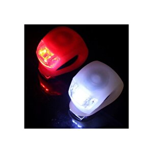 2'li Led Bisiklet İkaz Set Bisiklet Ön Arka Stop Lambası Kırmızı Beyaz Bisiklet Far Çakarı
