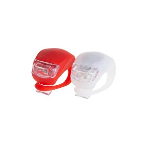 2'li Led Bisiklet İkaz Set Bisiklet Ön Arka Stop Lambası Kırmızı Beyaz Bisiklet Far Çakarı