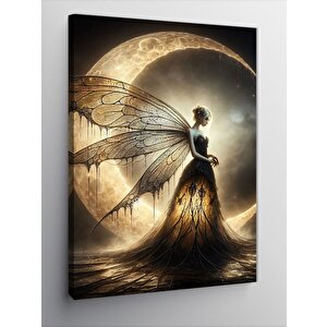 Kanvas Tablo Peri Kızı Ve Ay 100x140 cm