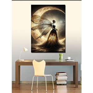 Kanvas Tablo Peri Kızı Ve Ay 100x140 cm