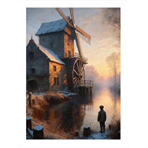 Yel Değirmeni Mdf Tablo 25cmx 35cm 25x35 cm