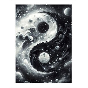 Ying Yang Denge Desenli Mdf Tablo 25cmx 35cm 25x35 cm