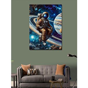 Kanvas Tablo Astronot Ve Satürn