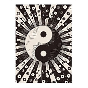 Ying Yang Mdf Poster 35cm X50cm 35x50 cm