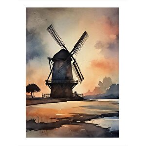 Yel Değirmeni Modern Mdf Tablo 25cmx 35cm 25x35 cm