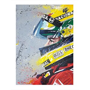 Ayrton Senna  Tasarım Ahşap Tablo 35cm X50cm 35x50 cm