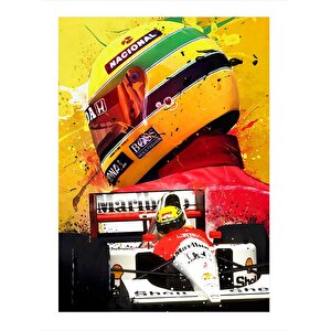 Ayrton Senna Formula 1 Mdf Tablo 50cmx 70cm 50x70 cm