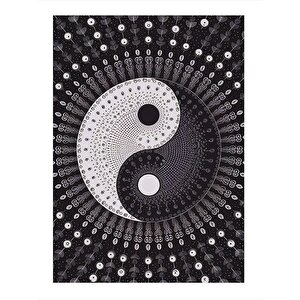 Ying Yang  Denge Tasarım Ahşap Tablo 35cm X50cm 35x50 cm