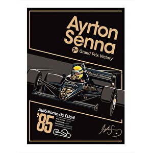 Ayrton Senna  Formula 1 Model Ahşap Tablo 25cmx 35cm 25x35 cm