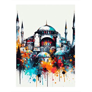 Ayasofya Sulu Boya Model Mdf Tablo 25cmx 35cm 25x35 cm