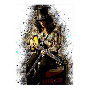 Slash Desenli Ahşap Tablo 35cm X50cm 35x50 cm