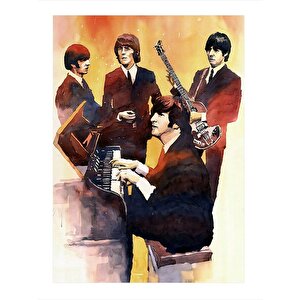 The Beatles Hediyelik Ahşap Tablo 25cmx 35cm 25x35 cm