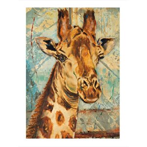 Sevimli Zürafa Art Mdf Tablo 25cmx 35cm 25x35 cm