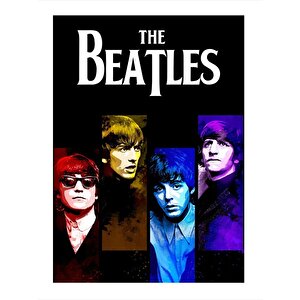 The Beatles Tasarım Ahşap Tablo 35cm X50cm 35x50 cm