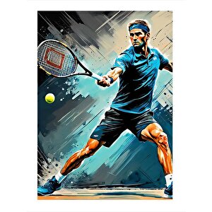 Tenis Temalı Model Mdf Tablo 35cm X50cm 35x50 cm