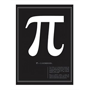 Pi Sayısı Dekoratif Ahşap Tablo 35cm X50cm 35x50 cm