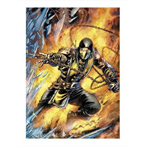 Mortal Kombat Scorpion Art Mdf Poster 25cmx 35cm 25x35 cm