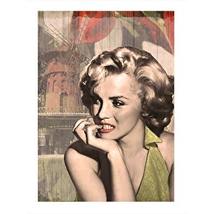 Retro Kadın Modern Mdf Tablo 25cmx 35cm 25x35 cm