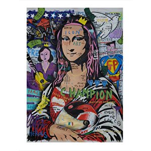 Mona Lisa Pop Art Tasarım Mdf Tablo 25cmx 35cm 25x35 cm