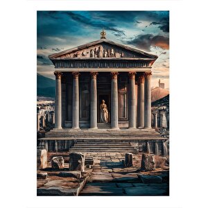Roma Dönemi Zeus Tapınağı Model Mdf Tablo 35cm X50cm 35x50 cm