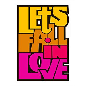 Lets Fall İn Love Modern Ahşap Tablo 25cmx 35cm 25x35 cm